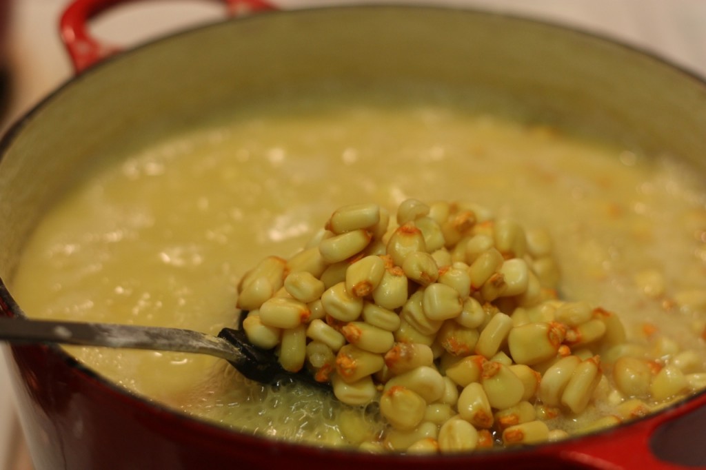 boiled dried corn